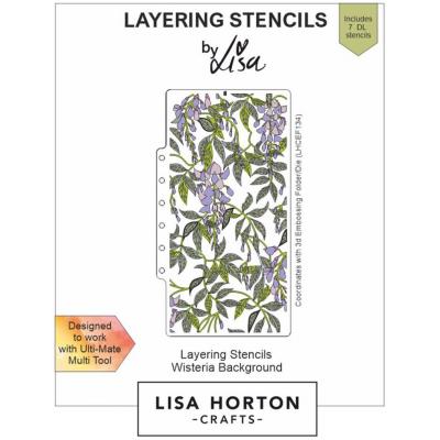 Lisa Horton Crafts Layering Stencils - Wisteria Background